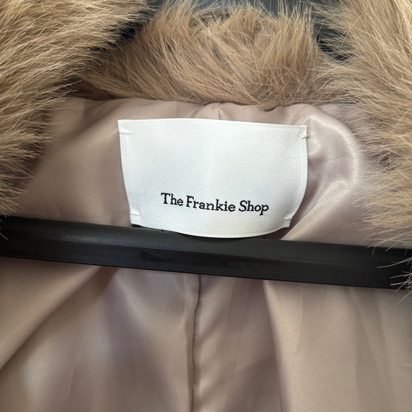 Frankie Shop Sabrina Faux Fur Jacket in Mocha - Picture 6 of 6